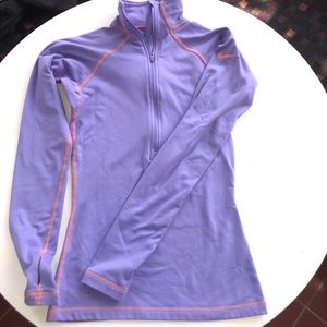 Nike Pro Dri-Fit Half ZIP pullover XS Purple